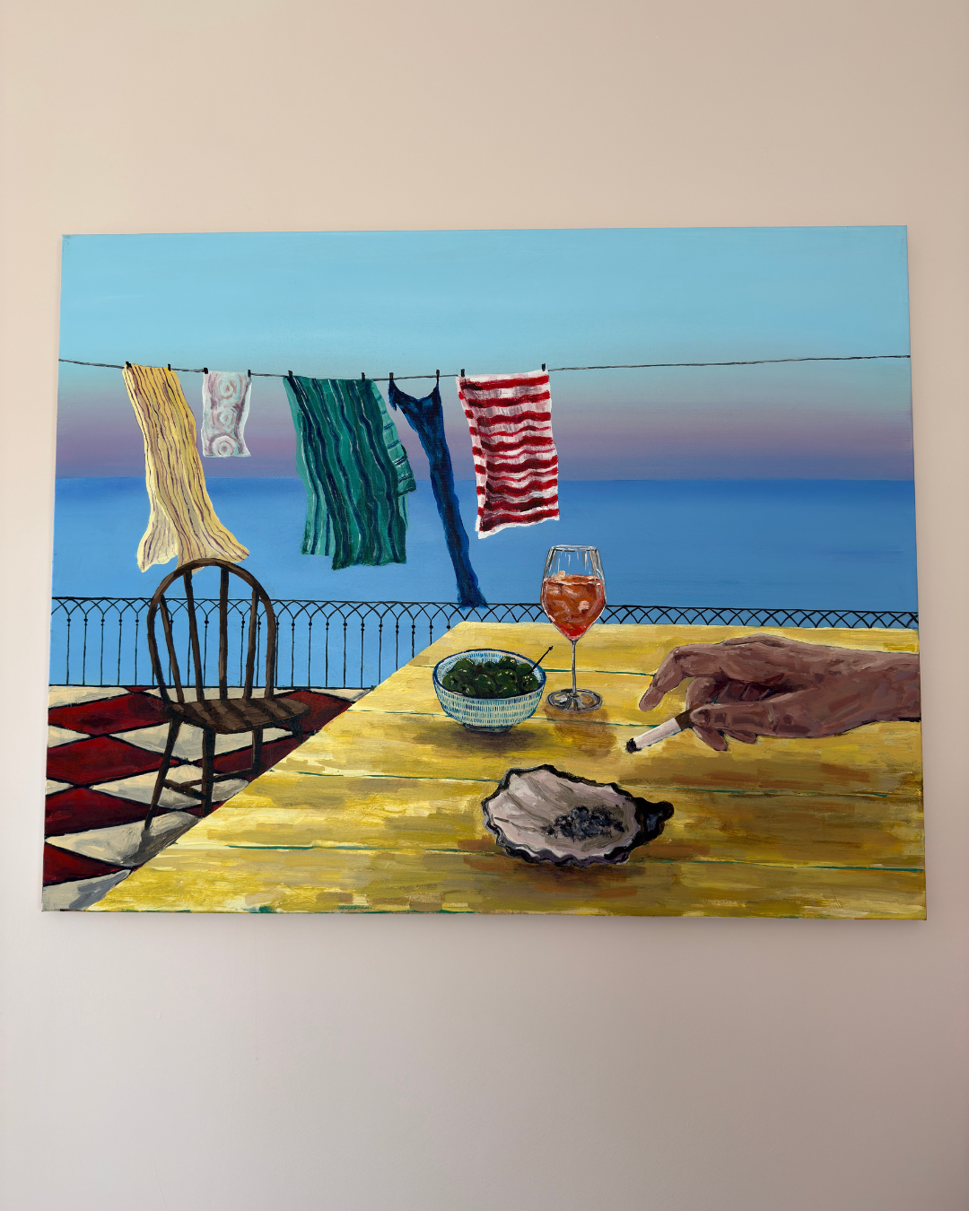 Oyster ashtray, Original Painting